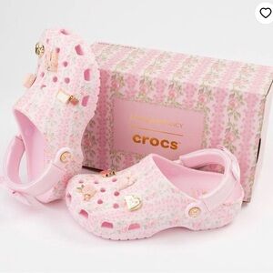 LoveShackFancy Kids Pink Floral CROCS